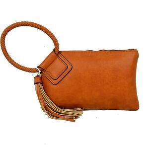 Cute Braided Ring Tassel Handle Wristlet